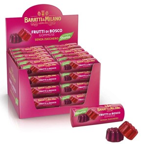 Expo Stick Gommose Frutta Baratti e Milano Stevia g. 19 x 48 pz