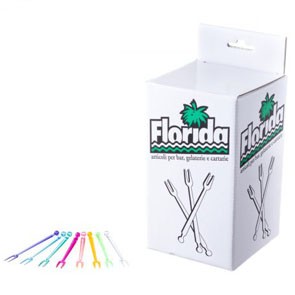 Forchettine Colorate 2 punte x 1 kg (1.600 PEZZI)